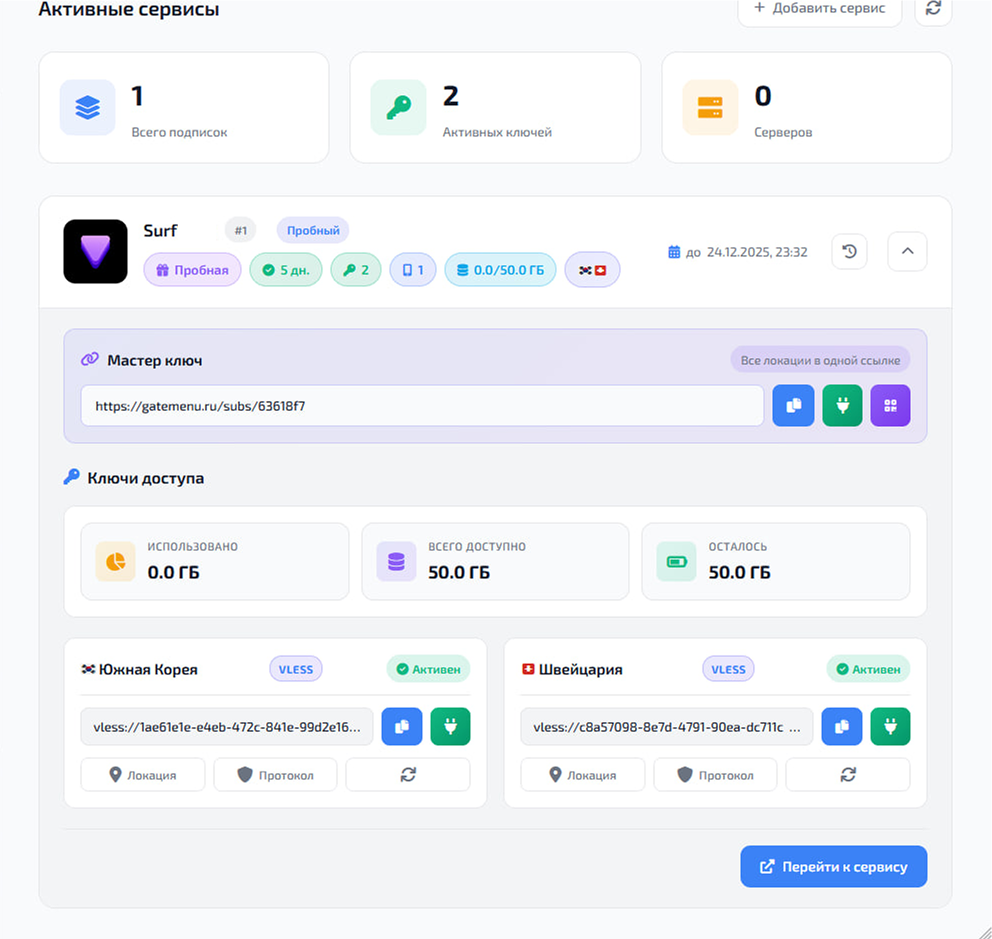 Управление подписками